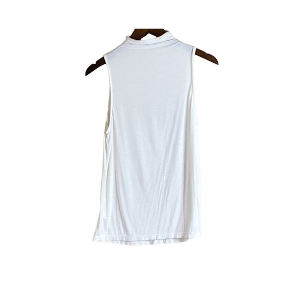 Splendid Women's Mock Neck Oversized Sleeveless Soft Tank Off White - Picture 4 of 8